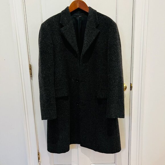 Other - SISLEY Italian Mens MOHAIR Alpaca Wool Overcoat Over Coat Size EU 50 /US 40